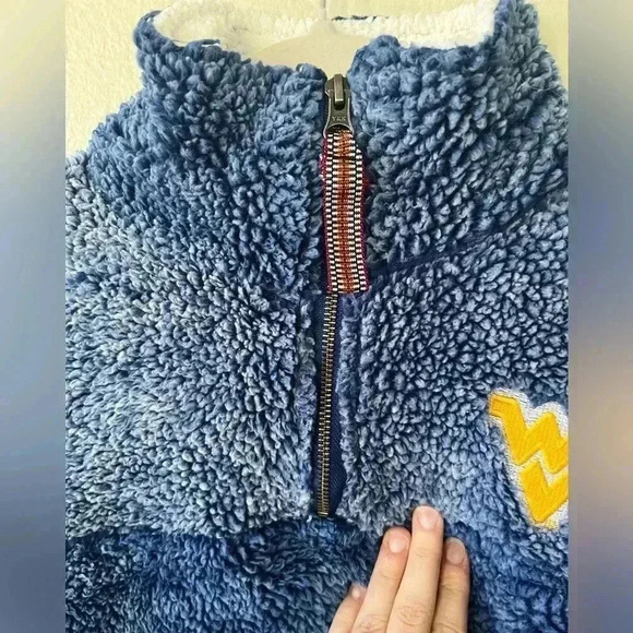 West Virginia Half Zip Sherpa Fleece Jacket Womens Size L - Picture 4 of 14